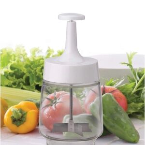 White HIC Glass Food Chopper